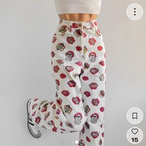 WRANGLER  with Colorful Graphic Print off white 27x31